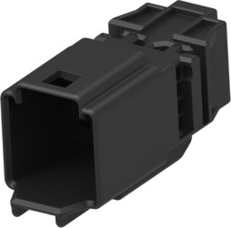 Plug, unequipped, 10 pole, straight, 3 rows, black, 1563125-1