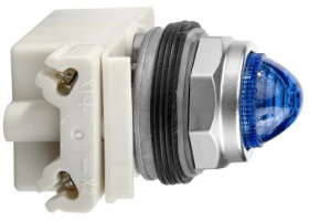 Wskażnik świetlny okr. O 30, nieb., Żarówka BA 9s, 230 V AC, IP66 9001KP7L9