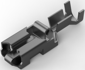 Uninsulated flat plug sleeve, 6.35 x 0.81 mm, 0.82 to 2.08 mm², AWG 18 to 14, phosphor bronze, tin-plated, 154718-6