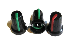 Gałka potencjometru 14mm zielona 2szt