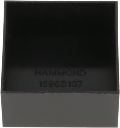 ABS enclosure, (L x W x H) 40 x 40 x 20 mm, black (RAL 9005), 1596B107-10