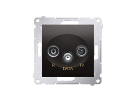 SIMON 54 Gniazdo antenowe RTVDATA antracyt częstotliwość dla wejścia 5-862 MHz DAD.01/48 KONTAKT SIMON