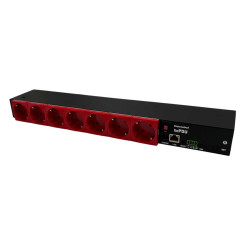 Zarządzalna listwa zasilająca IP Power Socket z monitorem poboru energii tcPDU Schuko Red (LANLIS-010)