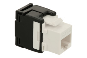 Gniazdo; Keystone; 2334-2; RJ45 cat 6; na przewód; zatrzaskowe; proste; biały; RoHS