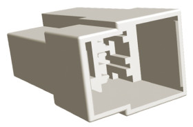 Obudowa do konektorów zaciskanych Wypust 3-pinowe Naturalny 31.7mm