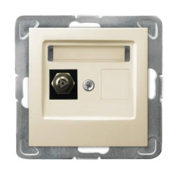 IMPRESJA Gniazdo ekwipotencjalne pojedyncze ecru GPE-1Y/m/27