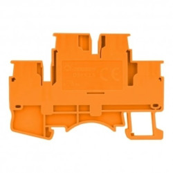 Złączka szynowa zaciskowa pomarańczowa 2,5mm2 2-piętrowa 4-przewodowa