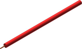 Silicone-switching strand, extremely flexible, halogen free, Cableline, 0.5 mm², 129 x 0.07 mm, red, outer Ø 4.2 mm, 61.7630-100