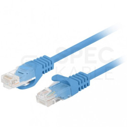Patchcord UTP kat.5e kabel sieciowy LAN 2x RJ45 linka niebieski 0,25m LANBERG