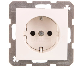 S.1/B.1/B.3/B.7 Glas Gniazdo pojedyncze SCHUKO śnieżnobiałe 47231909