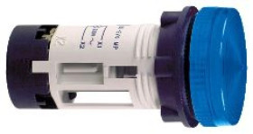 Wskaźnik świetlny okragły. O 22, nieb., BA 9s podstawa, \ 250 V, zac. śr. XB7EV66P