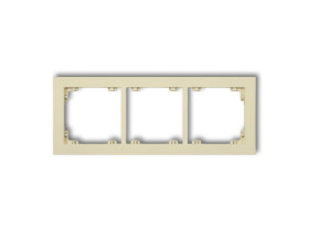 DECO Ramka 3 potrójna uniwersalna z tworzywa DECO Pastel Matt orzech ziemny 44DR-3 KARLIK