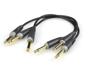 KLOTZ Zestaw 3x Kabel Złączka do Efektów Gitarowych Jack 6,3mm Mono (wtyk / wtyk) 30cm