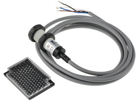 Czujniki fotoelektryczne Odblaskowe cylindryczny RS PRO PNP NO+NC zakres 3 m Podczerwona dioda LED