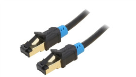 Vap-A06-B1500 Patch Cord S/Ftp 6 Cu Pvc Czarny 15M Rj45 Wtyk,Z Obu Stron