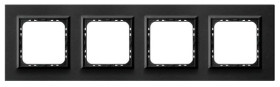 IMPRESJA Ramka poczwórna szczotkowany antracyt R-4YAC/64/25