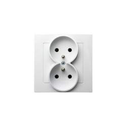 Gniazdo podwójne w ramce z/u białe GP-2GZ/00 AS Ospel