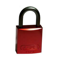 Kłódka LOTO z aluminiową szeklą 25 mm, czerwona (6 szt.), 814066