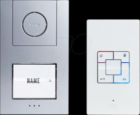 41184 Audio-door intercom set, 1-family house, silver