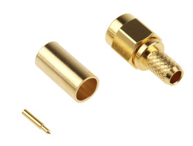 Złącze koncentryczne Montaż na kablu Męski 50Ω typ złącza Złącze SMA 0 → 12.4GHz Połączenie zagniatane typ kabla RG58A