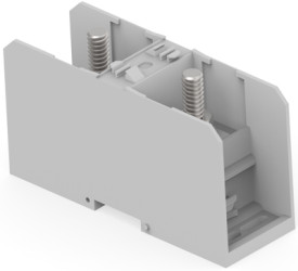 Screw terminal block, screw connection, 185 mm², 2 pole, 353 A, gray, 1SNA190004R2300