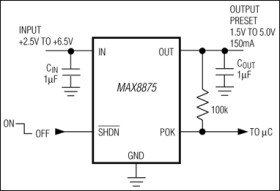 150mA, Low-Dropout Linear Regulator with Power OK Output