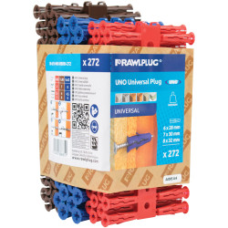 Rawlplug R-U1-MIX-RBRB-272 Mixed UNO&#xAE; Plugs (Pack 272)