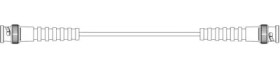 Coaxial cable, BNC plug (straight) to BNC plug (straight), 75 Ω, Belden 1855A, 153 mm, 115101-09-06.00