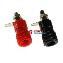 Gniazdo banan montażowe 12mm średnie