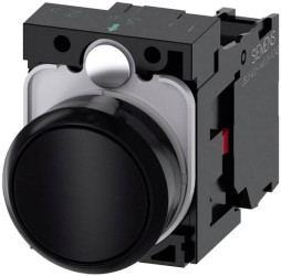 Siemens 3SU11000AB101CA0 3SU1100-0AB10-1CA0 Przycisk pierścień przedni z tworzywa sztucznego, okrągły przycisk czarny 1