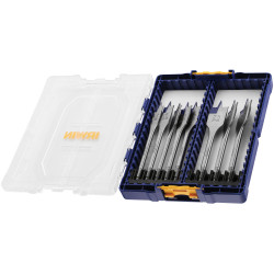 IRWIN&#xAE; IW4041010 Blue Groove 4X Flat Bit Set, 8 Piece