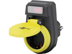 Adapter gniazda z wyłącznikiem, bryzgoszczelny