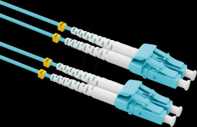 21998823 Fibre-optic patch cable, LC duplex, OM3, 50/125 µm, turquoise, 3