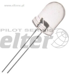 Dioda LED 8mm biała clear
