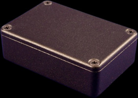 Aluminum die cast enclosure, (L x W x H) 80 x 55 x 21 mm, black (RAL 9005), IP54, 1550PBK