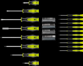 74005 58-piece precision screwdriver case