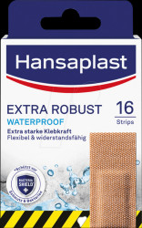 EXTRA ROBUST 2,6X7,6CM Hansaplast Extra Robust, strips, 2.6 x 7.6 cm, 16 pieces