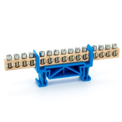 Listwa zaciskowa 15 - torowa mostek 15N niebieska LZ-15B