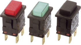 Przełącznik wciskany zatrzask Arcolectric (Bulgin Ltd.) H8353ABNAB, 2 x wył/wł, 1 szt.