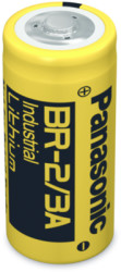 Lithium-battery, 3 V, 2/3R23, 2/3 AA, round cell, surface contact, BR-2/3A