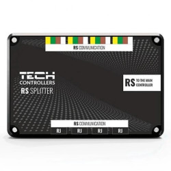 TECH RS-8 - Rozdzielacz RS 1x wyjście do sterownika głównego 4x wyjście komunikacji RS łączki 4x wyjście komunikacji gniazdo RS