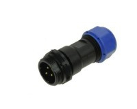 SPP1711-3WZ Wtyk 3 pin na kabel (6-10mm) okrągły, zakręcany, wodoodporny - gwint zewnętrzny