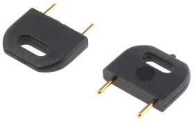 Miniaturowe gniazdo izolowane, męskie, Prosty, Czarny, typ: Zamknięta góra, 2-piny, 1-rząd,