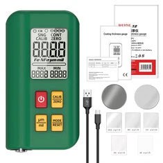 Grubościomierz BSIDE do pomiaru grubości warstwy powłoki, narzędzie do badania grubości farby na samochodach, ładowalny, pomiar