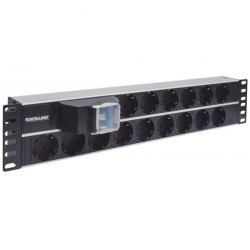 listwa rack 19 2u, 15x schuko, 2x wyłącznik, kabel /3 m/