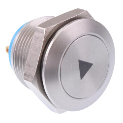 APEM Arrow Off-(On) Momentary 19mm Flat Anti Vandal Push Button Switch SPST