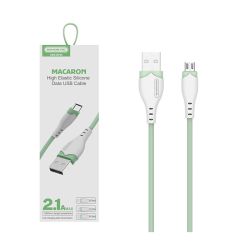 Przyłącze microUSB 2.1 QC zielone 1m