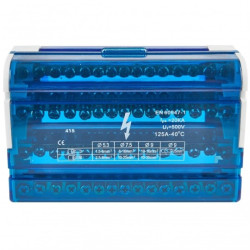 Blok rozdzielczy modułowy Listwa łączeniowa 4x15 125A na szynę DIN TH35 4x (2x 35mm2 + 2x 25mm2 + 12x 6mm2) VCX