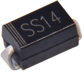 Schottky rectifier diode, 40 V (RRM), 1 A, DO-214AC, SS14-E3/61T