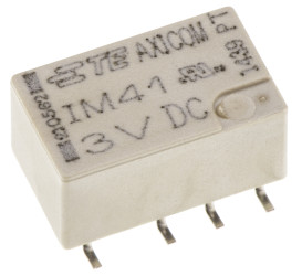 Przekaźnik sygnału, 3V dc, 2 A, DPDT, 2-polowy, montaż SMD, TE Connectivity Axicom